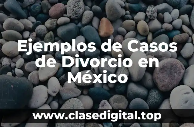Ejemplos de Casos de Divorcio en México
