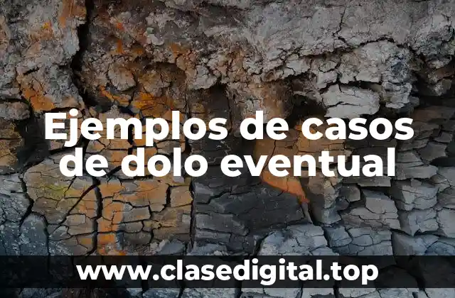 Ejemplos de casos de dolo eventual
