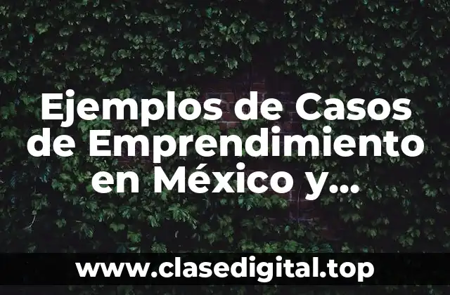Ejemplos de Casos de Emprendimiento en México y Significado