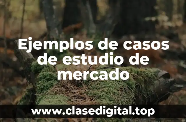Ejemplos de casos de estudio de mercado