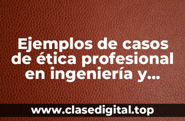 Ejemplos de casos de ética profesional en ingeniería y Significado