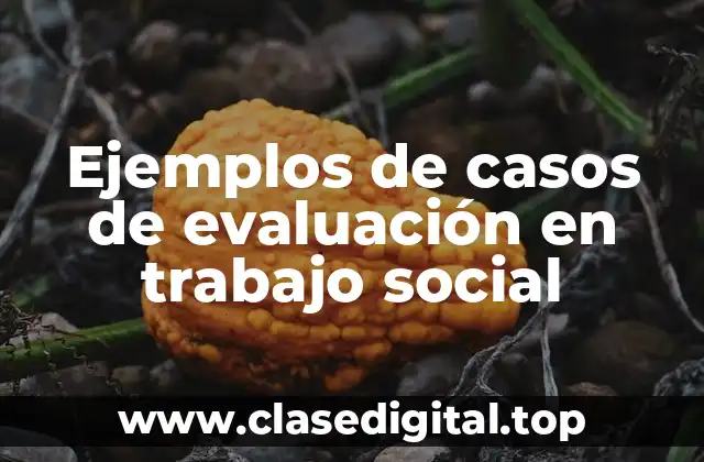 Ejemplos de casos de evaluación en trabajo social