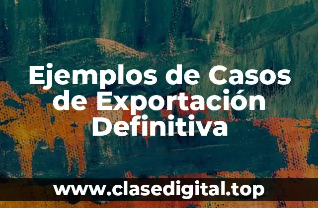 Ejemplos de Casos de Exportación Definitiva