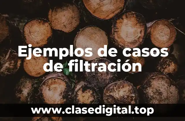 Ejemplos de casos de filtración