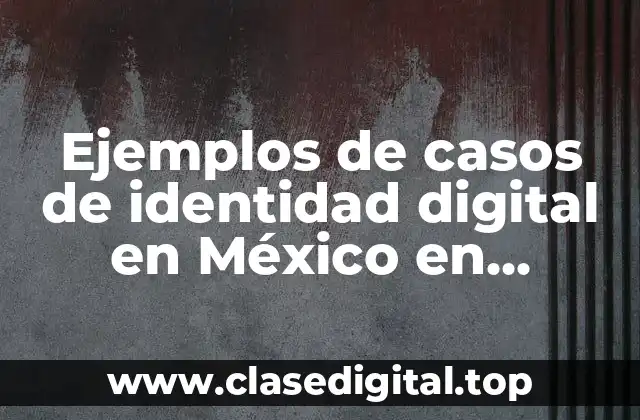 Ejemplos de casos de identidad digital en México en internet