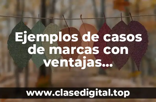Ejemplos de casos de marcas con ventajas competitivas