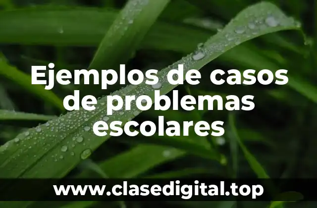Ejemplos de casos de problemas escolares