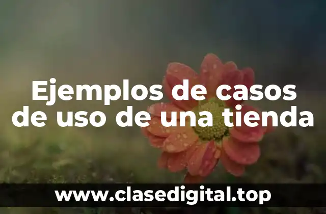 Ejemplos de casos de uso de una tienda