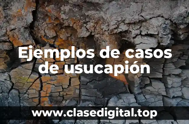 Ejemplos de casos de usucapión