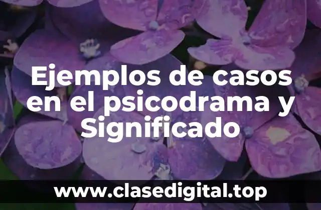 Ejemplos de casos en el psicodrama
