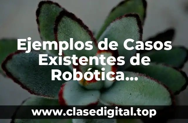 Ejemplos de Casos Existentes de Robótica Inteligencia Artificial