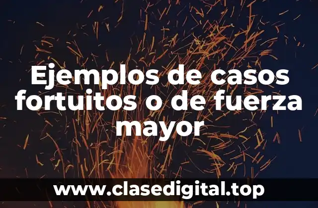 Ejemplos de casos fortuitos o de fuerza mayor