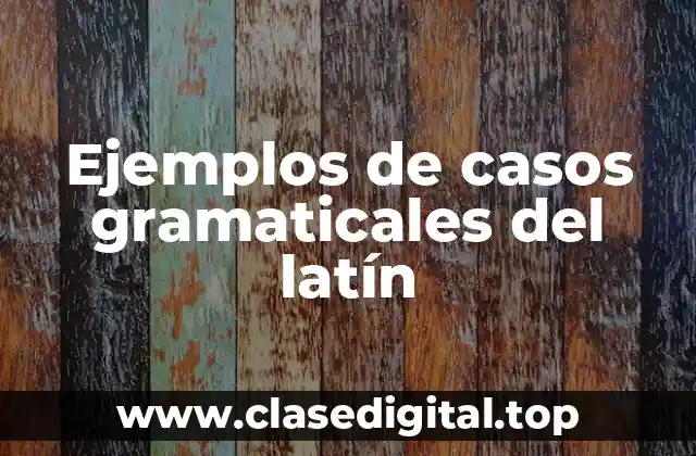 Ejemplos de casos gramaticales del latín