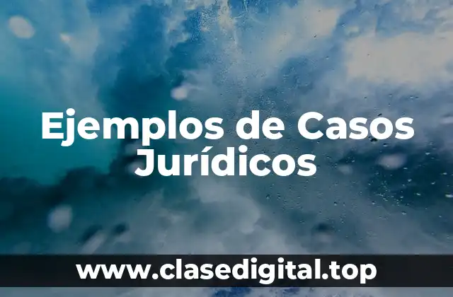 Ejemplos de Casos Jurídicos