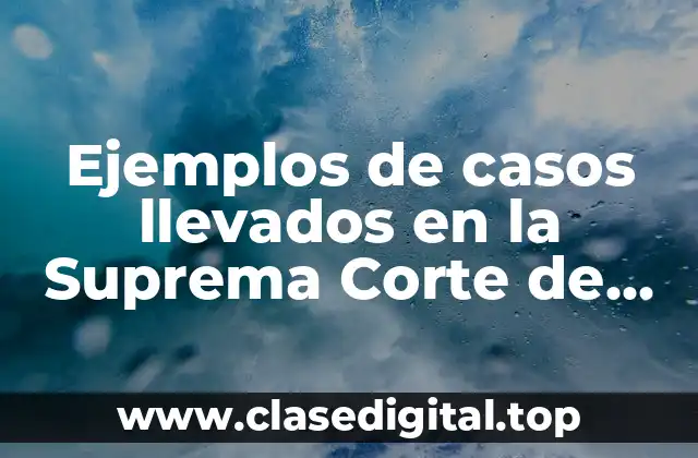 Ejemplos de casos llevados en la Suprema Corte de Justicia