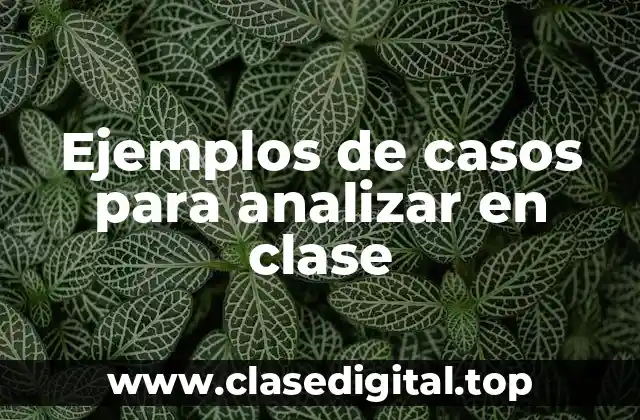 Ejemplos de casos para analizar en clase