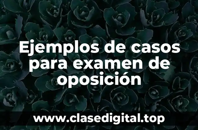 Ejemplos de casos para examen de oposición