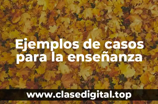 Ejemplos de casos para la enseñanza