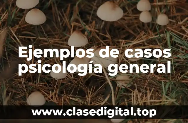 Ejemplos de casos psicología general