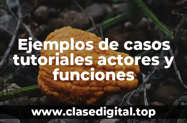 Ejemplos de casos tutoriales actores y funciones