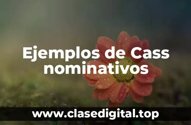 Ejemplos de Cass nominativos