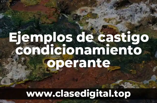 Ejemplos de castigo condicionamiento operante
