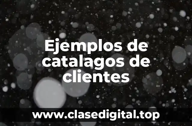 Ejemplos de catalagos de clientes
