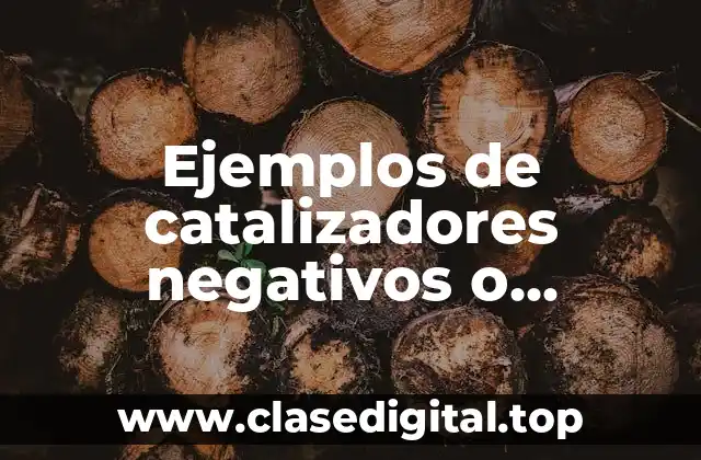 Ejemplos de catalizadores negativos o inhibidores y Significado