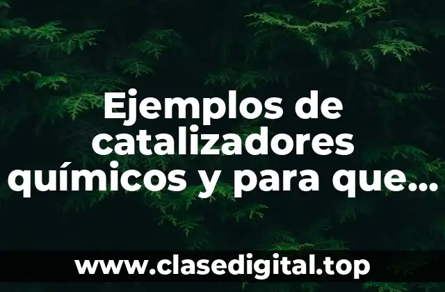 Ejemplos de catalizadores químicos y para que sirven y Significado