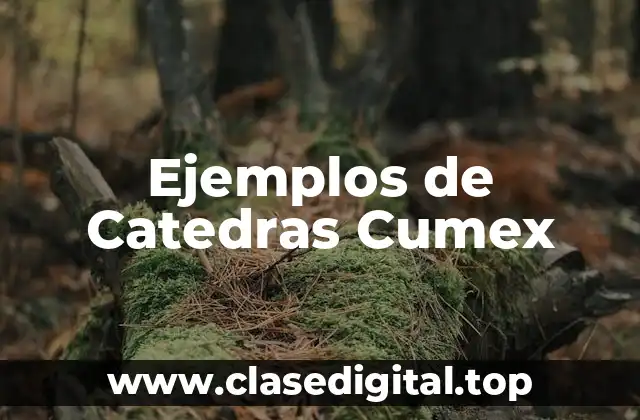 Ejemplos de Catedras Cumex