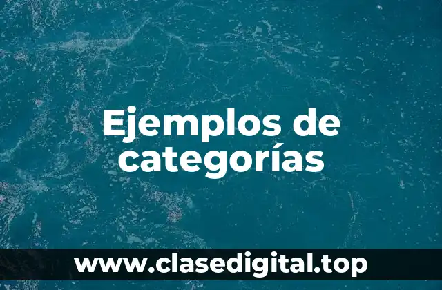 Ejemplos de categorías