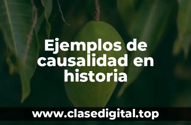 Ejemplos de causalidad en historia