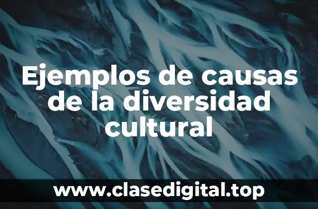 Ejemplos de causas de la diversidad cultural
