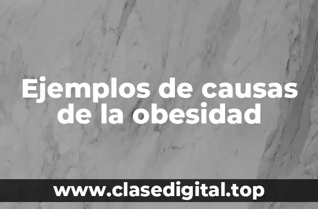 Ejemplos de causas de la obesidad