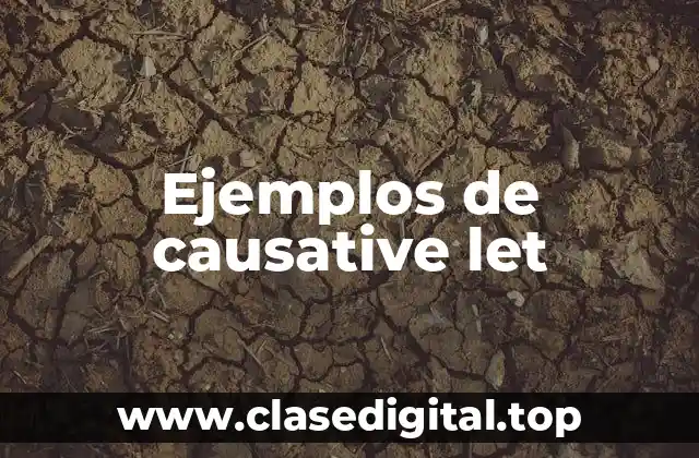 Ejemplos de causative let