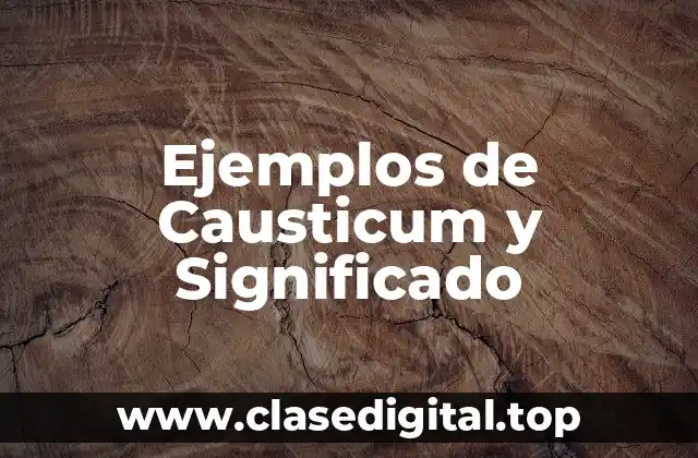 Ejemplos de Causticum