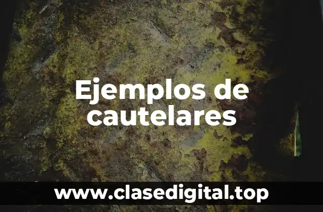 Ejemplos de cautelares