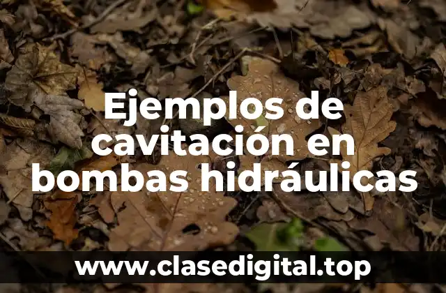 Ejemplos de cavitación en bombas hidráulicas