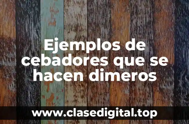 Ejemplos de cebadores que se hacen dimeros