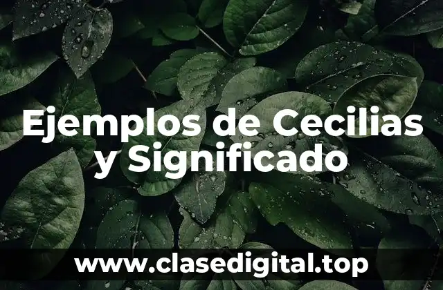 Ejemplos de Cecilias