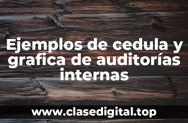 Ejemplos de cedula y grafica de auditorías internas