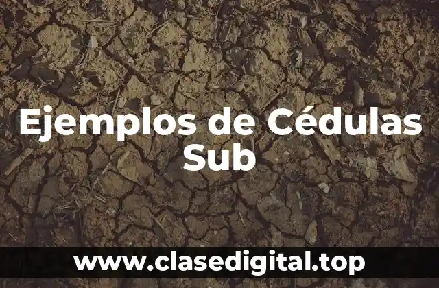 Ejemplos de Cédulas Sub