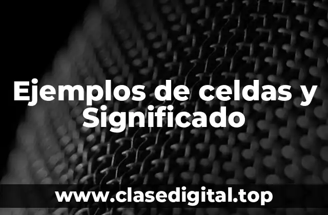 Ejemplos de celdas y Significado