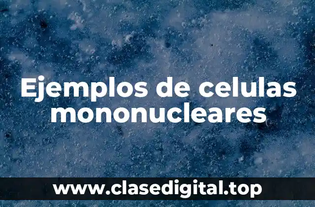 Ejemplos de celulas mononucleares