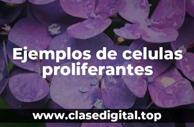 Ejemplos de celulas proliferantes