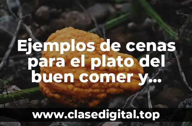 Ejemplos de cenas para el plato del buen comer y Significado