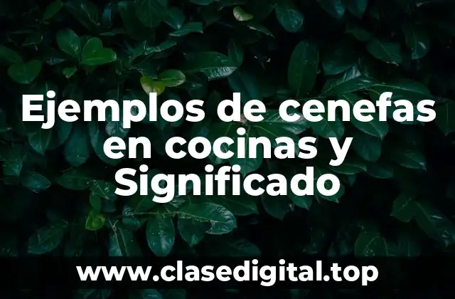 Ejemplos de cenefas en cocinas y Significado