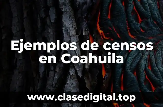 Ejemplos de censos en Coahuila