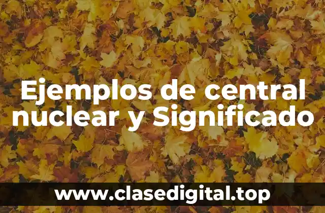Ejemplos de central nuclear