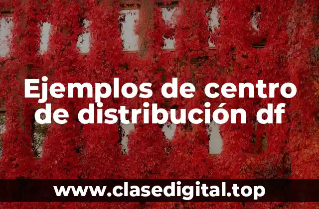 Ejemplos de centro de distribución df